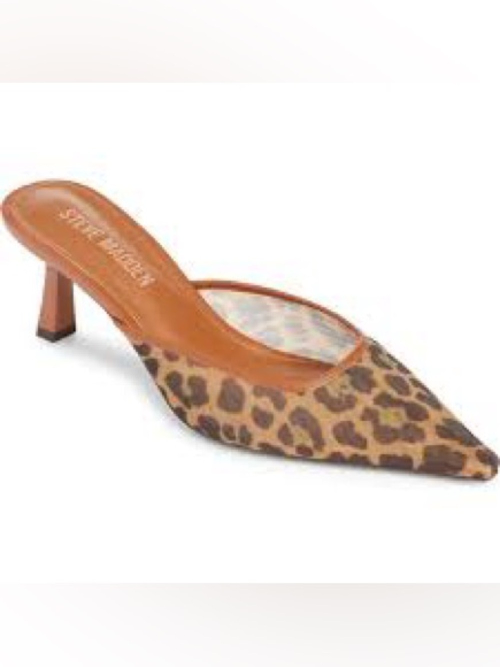 Lisbeth Pointed Toe Mule In Animal Print by Steve Madden 8.5 NWOT